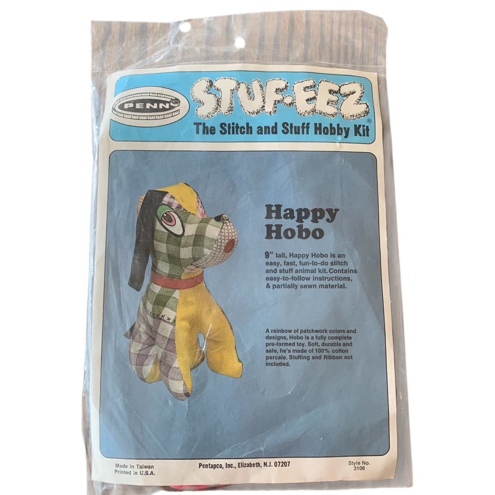 Penn Stuf-EEZ Happy Hobo Kit Vintage Stitch and Stuff Hobby Kit Brand New Sealed